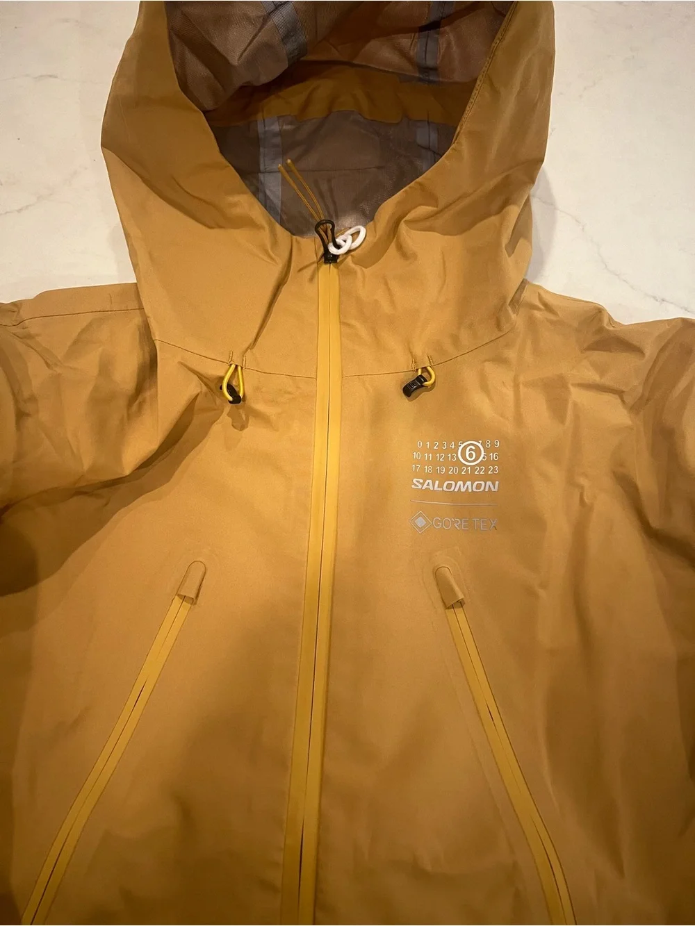 MM6 x Salomon GORE-TEX Hooded Windbreaker Color: Iced Coffee
